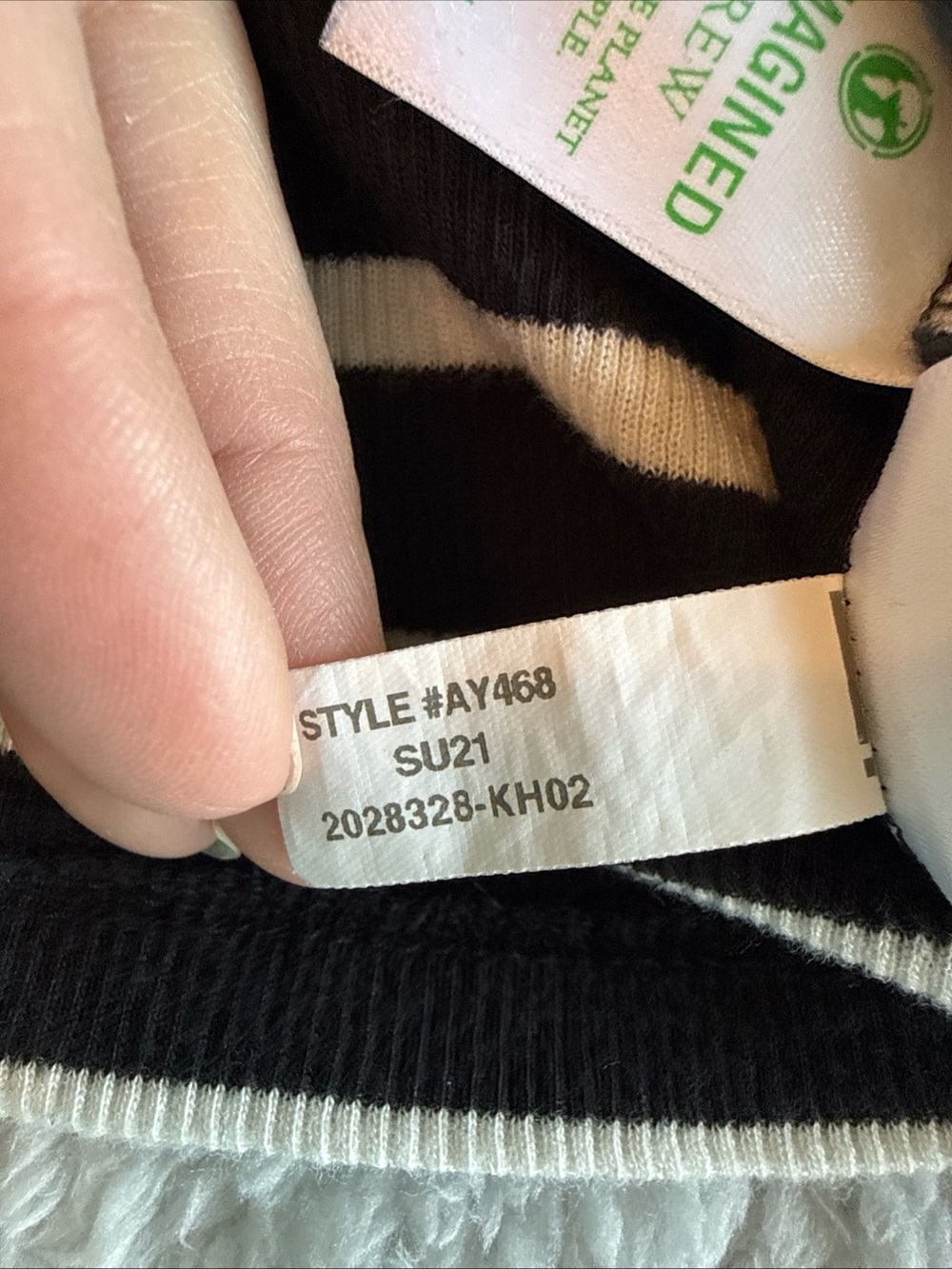 J.Crew | White And Black Striped Ribbed Tank Top Cotton Blend Soft Cotton Blend - Picture 8 of 8